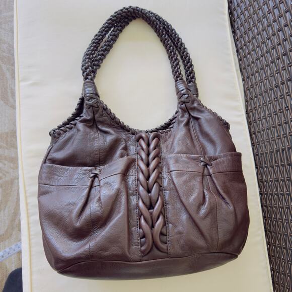 Brighton Lockhart Vintage Boho Brown Handbag - Picture 1 of 16